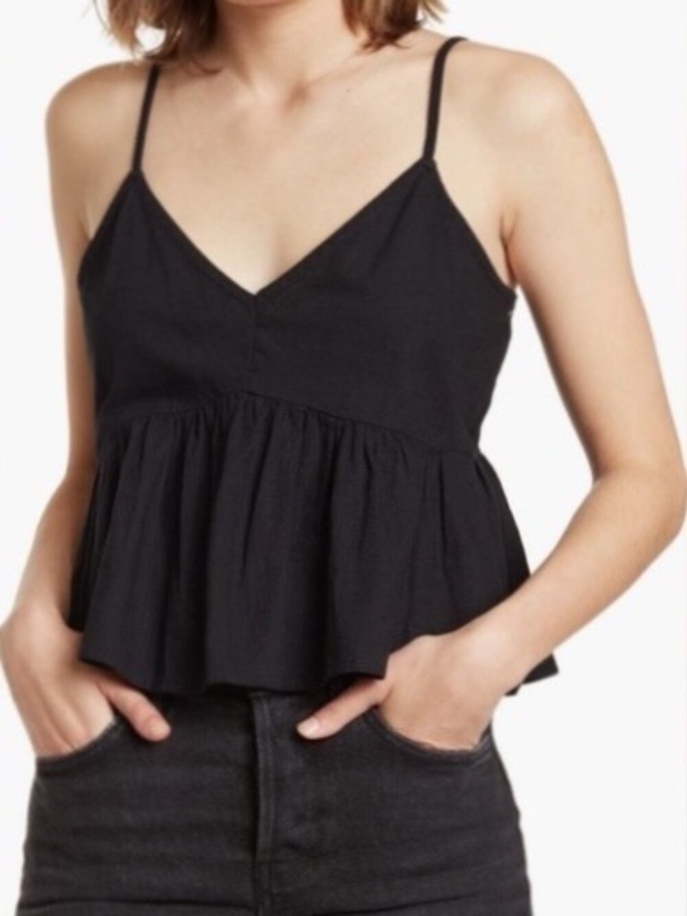 New Abound Nordstrom Peplum Cami Crop Top Size 1X